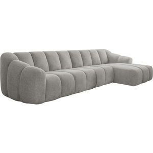 Světle šedá rohová pohovka (pravý roh/s lenoškou) Shell – Miuform obraz