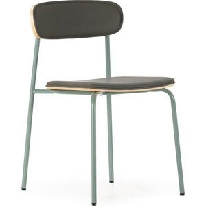 Tmavě zelené čalouněné stohovatelné jídelní židle v sadě 2 ks Saula – Marckeric obraz