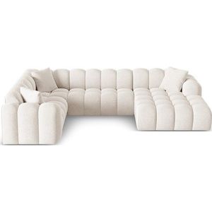 Krémová žinylková rohová pohovka (levý roh/do "U") Treno – Cosmopolitan Design obraz