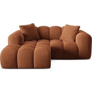 Žinylková rohová pohovka v terakotové barvě (levý roh/s lenoškou) Treno – Cosmopolitan Design obraz