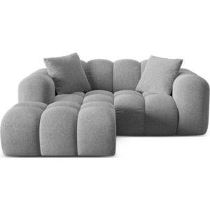 Světle šedá žinylková rohová pohovka (levý roh/s lenoškou) Treno – Cosmopolitan Design obraz