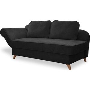 Antracitová manšestrová lenoška (levý roh) Chic Charlotte – Miuform obraz