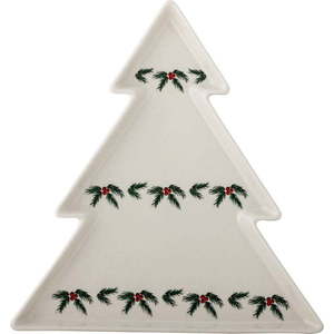 Krémový servírovací talíř s vánočním motivem z kameniny Berry – Bloomingville obraz