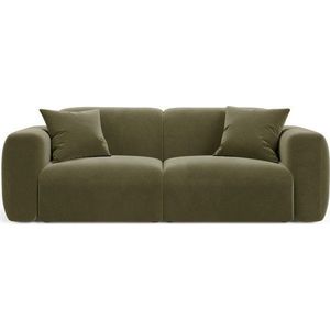 Khaki sametová pohovka 220 cm Strino – Cosmopolitan Design obraz