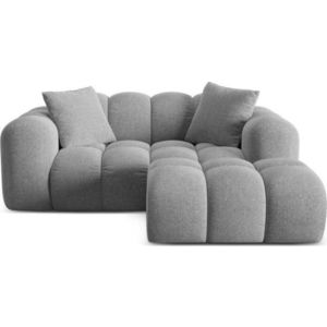 Světle šedá žinylková rohová pohovka (pravý roh/s lenoškou) Treno – Cosmopolitan Design obraz