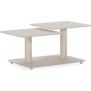 Krémový skleněný konferenční stolek 54x115 cm Elvi – Marckeric obraz