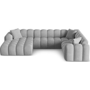 Světle šedá žinylková rohová pohovka (pravý roh/do "U") Treno – Cosmopolitan Design obraz