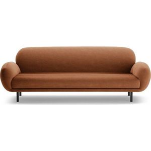 Pohovka z textilie bouclé v terakotové barvě 208 cm Poppy – Micadoni obraz