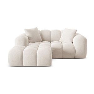 Krémová žinylková rohová pohovka (levý roh/s lenoškou) Treno – Cosmopolitan Design obraz