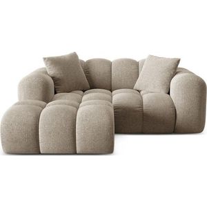 Světle hnědá žinylková rohová pohovka (levý roh/s lenoškou) Treno – Cosmopolitan Design obraz