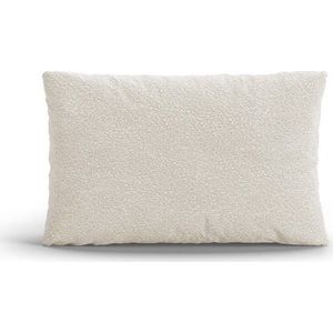 Bílý polštář na gauč z textilie bouclé Poppy – Micadoni obraz