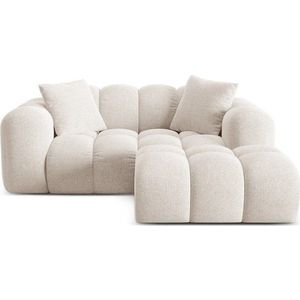 Krémová žinylková rohová pohovka (pravý roh/s lenoškou) Treno – Cosmopolitan Design obraz