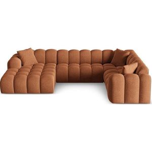 Žinylková rohová pohovka v terakotové barvě (pravý roh/do "U") Treno – Cosmopolitan Design obraz