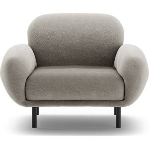 Šedé křeslo z textilie bouclé Poppy – Micadoni obraz