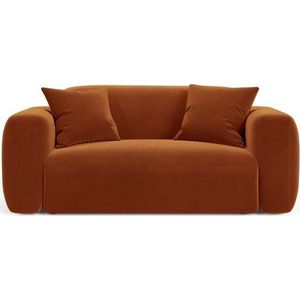 Sametová pohovka v terakotové barvě 180 cm Strino – Cosmopolitan Design obraz