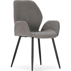 Šedá čalouněná jídelní křesla v sadě 2 ks Ansu – Marckeric obraz