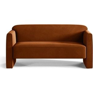 Sametová pohovka v terakotové barvě 140 cm Abby – Micadoni obraz