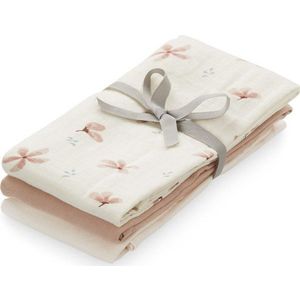 Pleny 3 ks z Bio bavlny 70x70 cm Windflower Creme, Dusty Rose, Powder – Cam Cam Copenhagen obraz