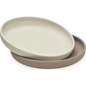 Béžové silikonové dětské talíře v sadě 2 ks ø 18, 5 cm Earth – Cam Cam Copenhagen obraz