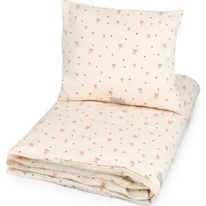 Světle žluté/růžové dětské povlečení na jednolůžko z Bio bavlny 140x200 cm Bows – Cam Cam Copenhagen obraz