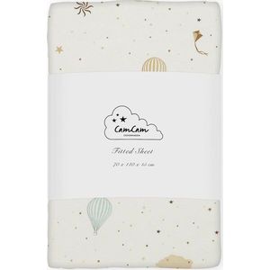 Slonovinové napínací dětské prostěradlo do postýlky z Bio bavlny 70x140 cm Dreamland – Cam Cam Copenhagen obraz