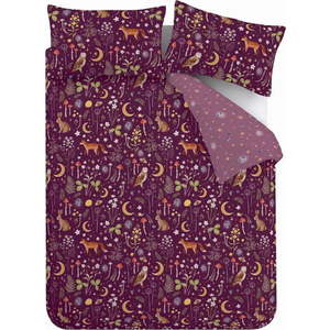 Prodloužené fialové povlečení na dvoulůžko 230x220 cm Enchanted Twilight – Catherine Lansfield obraz