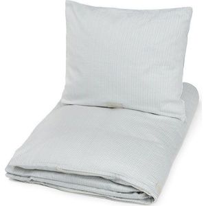 Světle modré dětské povlečení na jednolůžko z Bio bavlny 140x200 cm Classic Stripes Blue – Cam Cam Copenhagen obraz