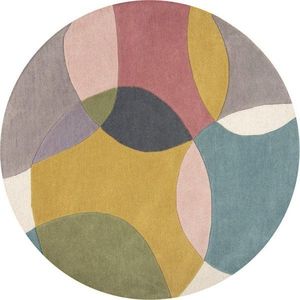 Ručně tkaný vlněný kulatý koberec ø 160 cm Glow Multi – Flair Rugs obraz