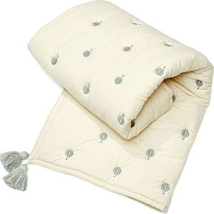 Světle žlutá/modrá prošívaná dětská deka z Bio bavlny 90x120 cm Balloon – Cam Cam Copenhagen obraz