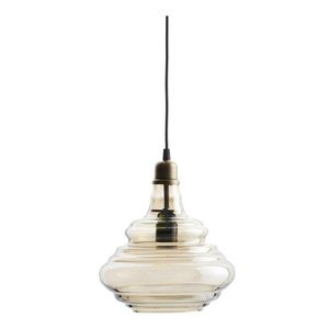 Závěsné svítidlo ve zlaté barvě se skleněným stínidlem Pure – WOOOD obraz