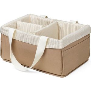 Světle hnědý látkový dětský úložný box 24x34x17 cm Classic Stripes Camel – Cam Cam Copenhagen obraz