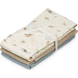 Světle žlutá pleny 3 ks z Bio bavlny 70x70 cm Sea Garden – Cam Cam Copenhagen obraz