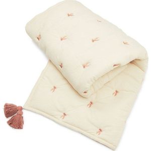 Světle žlutá/růžová prošívaná dětská deka z Bio bavlny 90x120 cm Bows – Cam Cam Copenhagen obraz