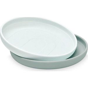 Modré silikonové dětské talíře v sadě 2 ks ø 18, 5 cm Petroleum – Cam Cam Copenhagen obraz