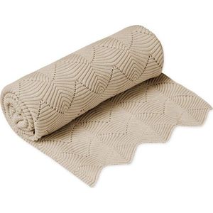 Béžová pletená dětská deka z Bio bavlny 80x100 cm Almond – Cam Cam Copenhagen obraz