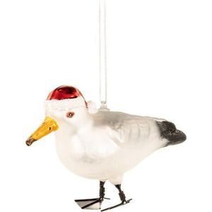 Skleněná ručně vyrobená vánoční ozdoba 7, 5 cm Seagull – Sass & Belle obraz