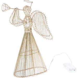 Světelná dekorace na baterky ve zlaté barvě Angel – Dakls obraz