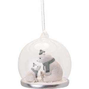 Ručně vyrobená vánoční koule z polyresinu ø 7 cm Polar Bear Mummy & Baby – Sass & Belle obraz