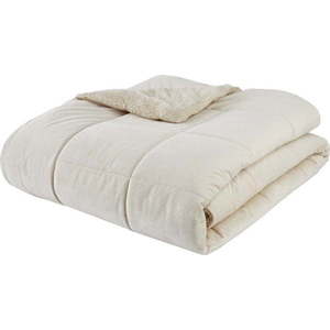 Krémový prošívaný přehoz z mikroplyše na dvoulůžko 200x220 cm Cosy Cord – Catherine Lansfield obraz