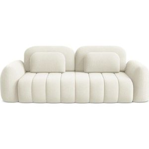 Béžová rozkládací/s úložným prostorem pohovka z textilie bouclé 266 cm Pele – Makamii obraz