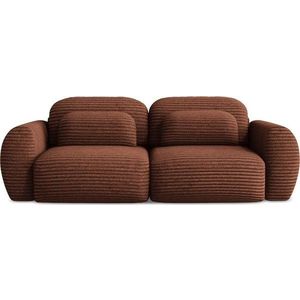 Manšestrová rozkládací/s úložným prostorem pohovka v terakotové barvě 266 cm Kini – Makamii obraz