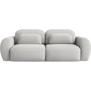 Světle šedá manšestrová rozkládací/s úložným prostorem pohovka 266 cm Kini – Makamii obraz