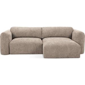 Světle hnědá žinylková rozkládací/s úložným prostorem rohová pohovka (pravý roh/s lenoškou) Mele – Makamii obraz