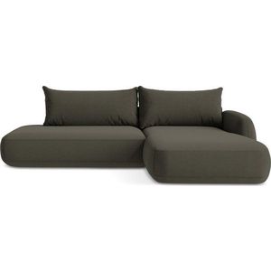 Hnědá rozkládací rohová pohovka (pravý roh/s lenoškou) Hale – Makamii obraz