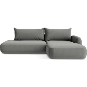 Šedá rozkládací rohová pohovka (pravý roh/s lenoškou) Hale – Makamii obraz