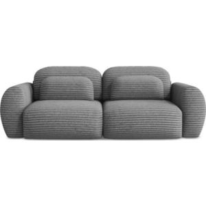 Tmavě šedá manšestrová rozkládací/s úložným prostorem pohovka 266 cm Kini – Makamii obraz