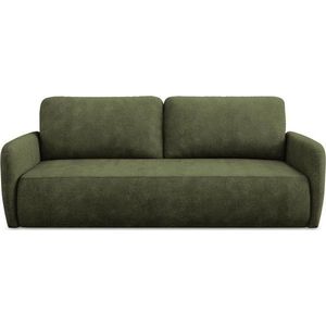 Zelená žinylková rozkládací/s úložným prostorem pohovka 218 cm Lilo – Makamii obraz