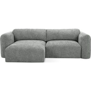 Šedá žinylková rozkládací/s úložným prostorem rohová pohovka (levý roh/s lenoškou) Mele – Makamii obraz