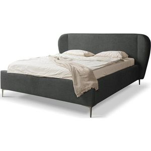 Tmavě šedá čalouněná dvoulůžková postel s roštem 160x200 cm Makana – Makamii obraz