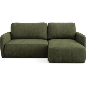 Zelená žinylková rozkládací/s úložným prostorem rohová pohovka (pravý roh/s lenoškou) Lilo – Makamii obraz